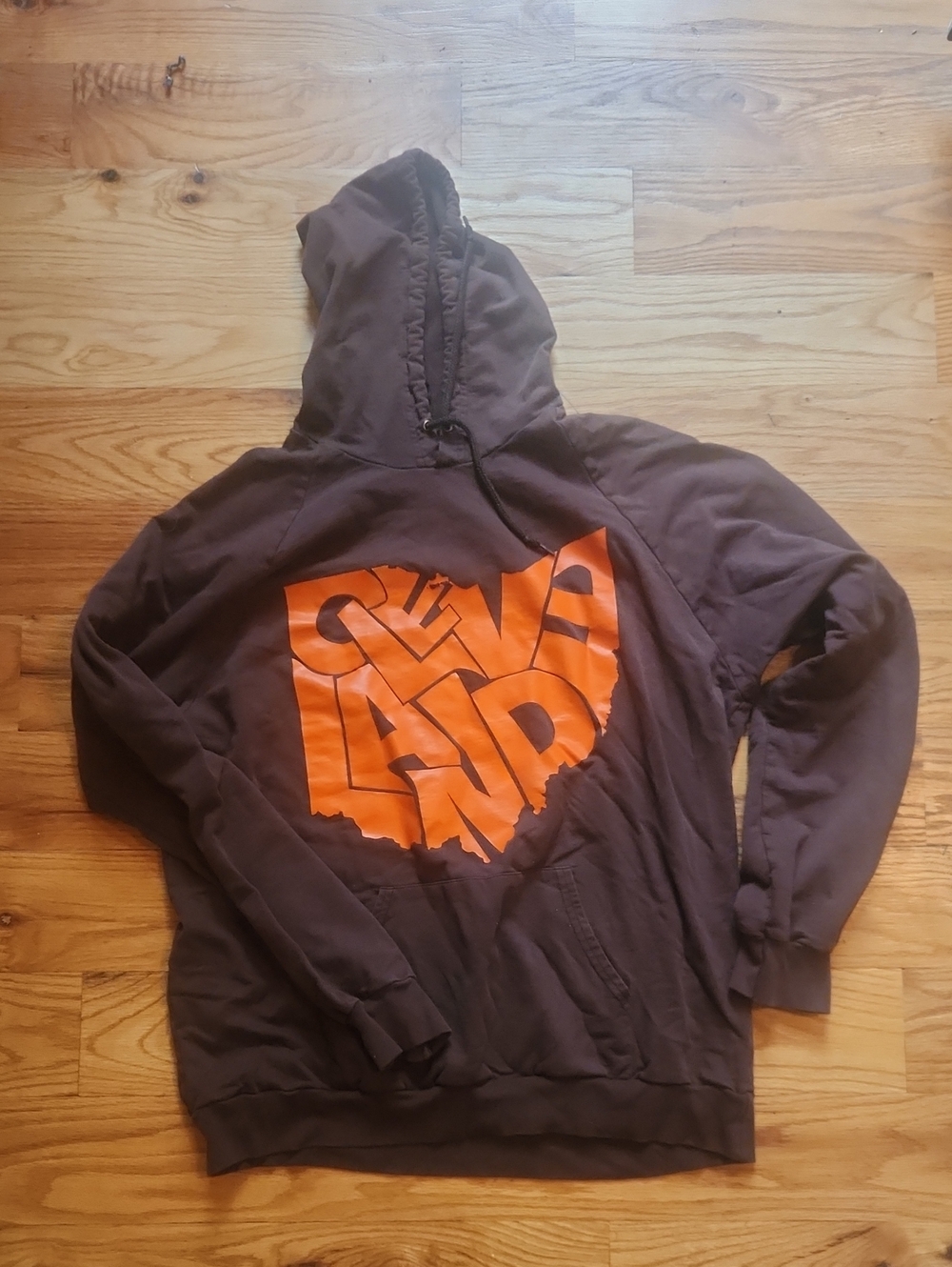 Cleveland Ohio Brown And Orange Hoodie Sweatshirt